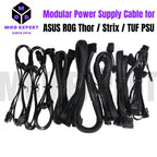 Modular Power Cable for ASUS ROG THOR/STRIX/TUF 750W 850W 1000W 1200W, 1600W PSUs, PCIe 8Pin, CPU 4+4Pin, SATA, Molex IDE, 24Pin