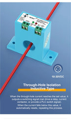 BEMD200 DC Current Sensor 1-200A 10-30VDC Current Transformer Overcurrent Protection Relay Current Detection Switch PLC