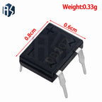 10pcs/lot diode bridge retifica DB207 DIP-4 DB207S DIP4 2A 1000V power diode rectifier 1000v electronic components
