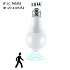 Motion Sensor Light 220V 110V E27 10W 12W 15W 18W 20W LED Lamp Auto Smart Infrared Bulb Energy Saving Lamp For Home Porch