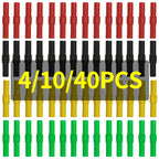 4-40PCS Gold-Plated Female Stackable Banana Jack Connectors,Metal Extension Couplers for Binding Posts and Electrical Test Leads