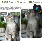ELP AR0234 Global Shutter USB Camera 1080P 90fps Wide Angle No Distortion UVC Mini Webcam for Golf High Speed Sport PC