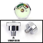 Air Mini Micro Pressure Gauge Manometre Manometer | Thread 1/8BSP(G1/8) 1/8NPT M10 M8 | 30PSI 300PSI 5000PSI 6000PSI 350BAR