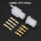 10Sets 2.8mm 2/3/4/6/9Pin Automotive Electrical Wire Connector Male Female Cable Terminal Plug Kits Car Motorcycle Plug Socket