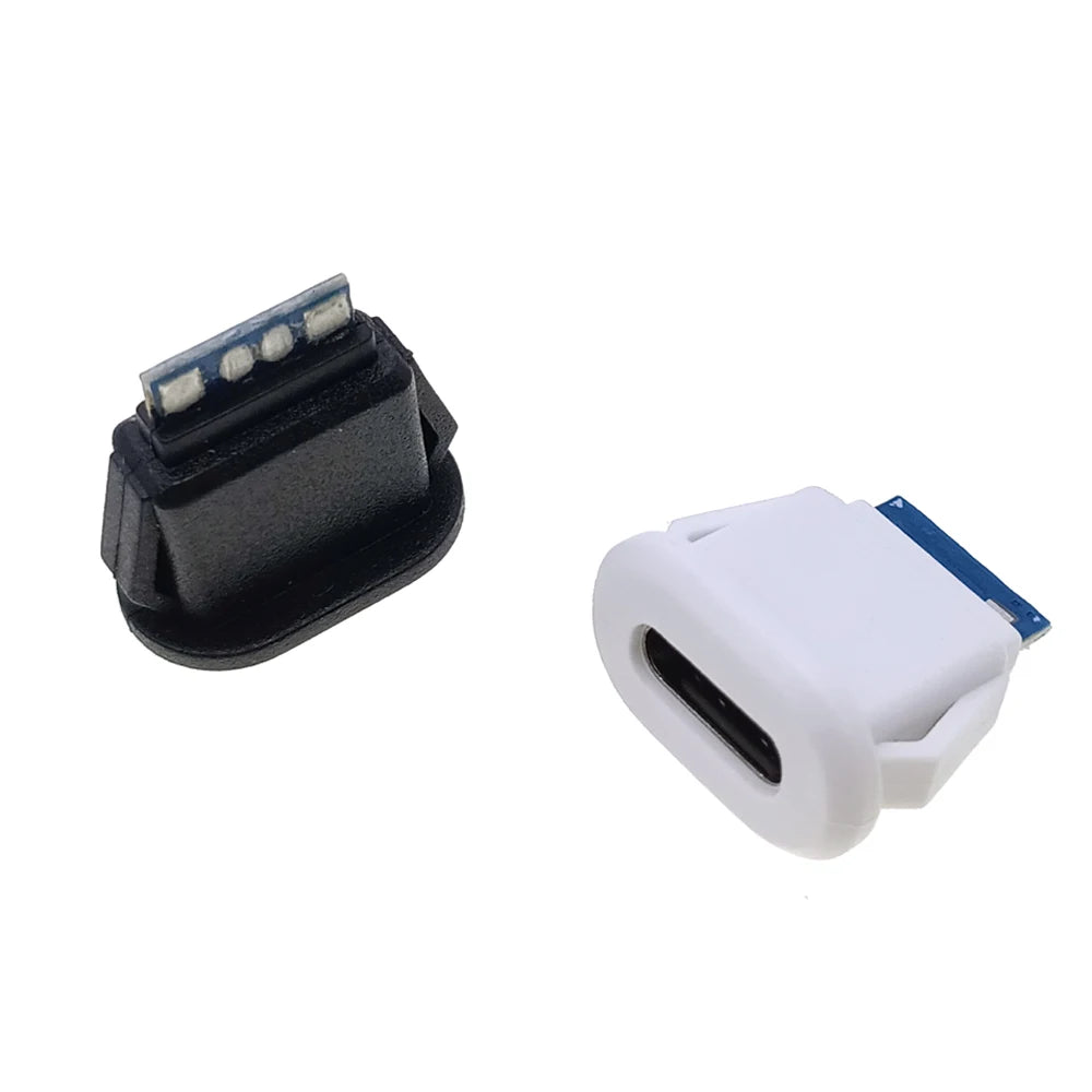 5pc 5/6Pin USB-C Type Waterproof USB 5A Connector Direct Compression Female Base Socket Charging Interface Tail Plug Interface