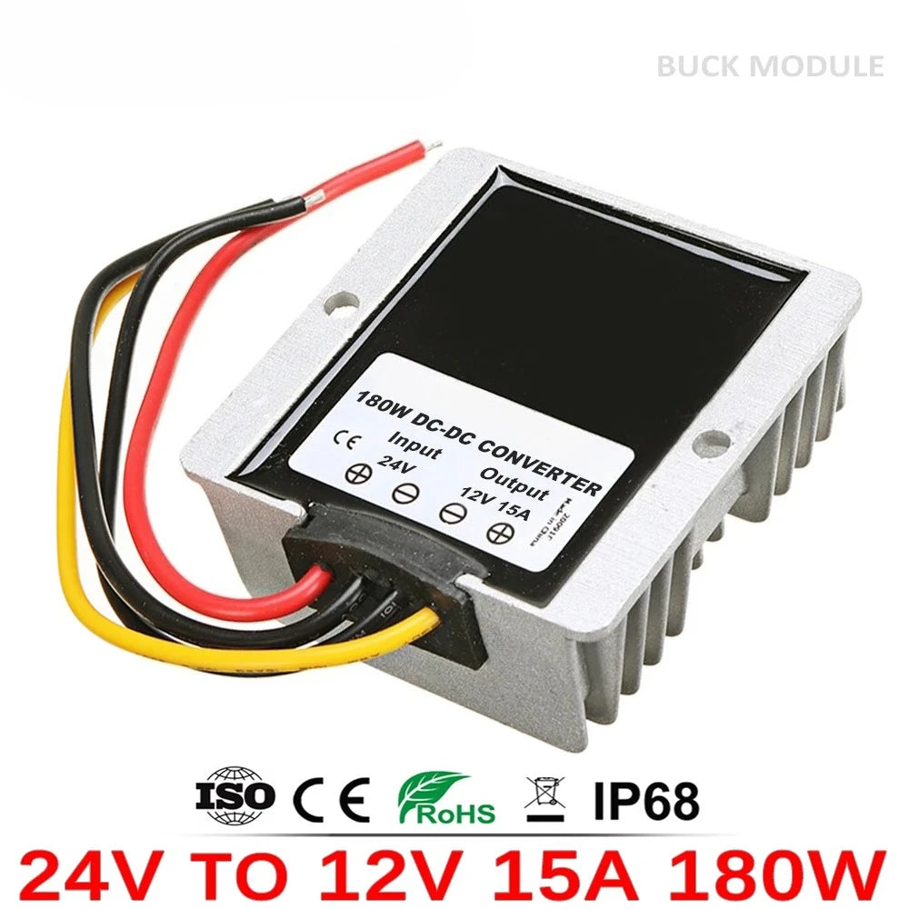 24V to 12V 30A 10A 15A 20A Battery Buck Regulator 12V Car Power Supply DC DC Converter Step Down 24 Volt Reducer