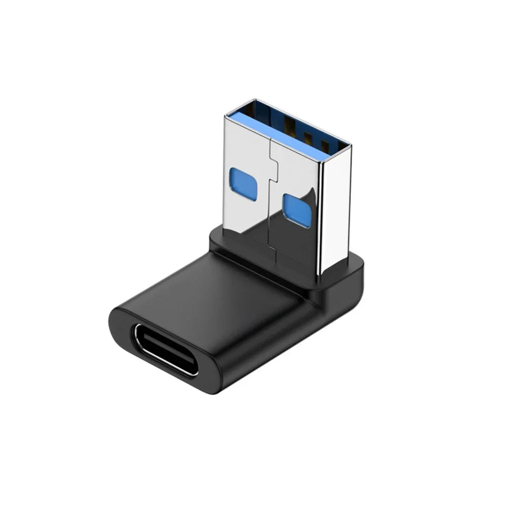 180 Degree Elbow USB C Adapter Type C USB C OTG Converter U Shape USB 3.0 Type C Charging Data Cable Adapter Phone Connector
