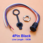 1/5pcs USB Type C Connector Type-C Female Socket With PH2.0 Terminal Nut Locking Plate Waterproof Charging Jack Port 15cm Wire