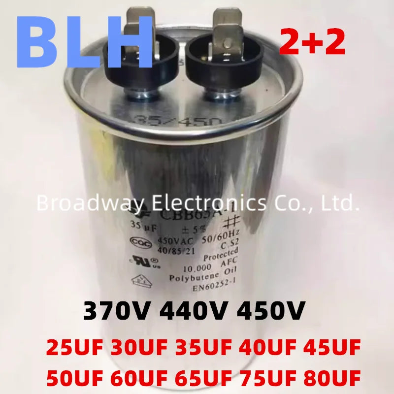 Air Conditioning Compressor Startup Capacitor CBB65 CBB65A-1 370V 440V 450V 25UF 30UF 35UF 40UF 45UF 50UF 60UF 65UF 75UF 80UF