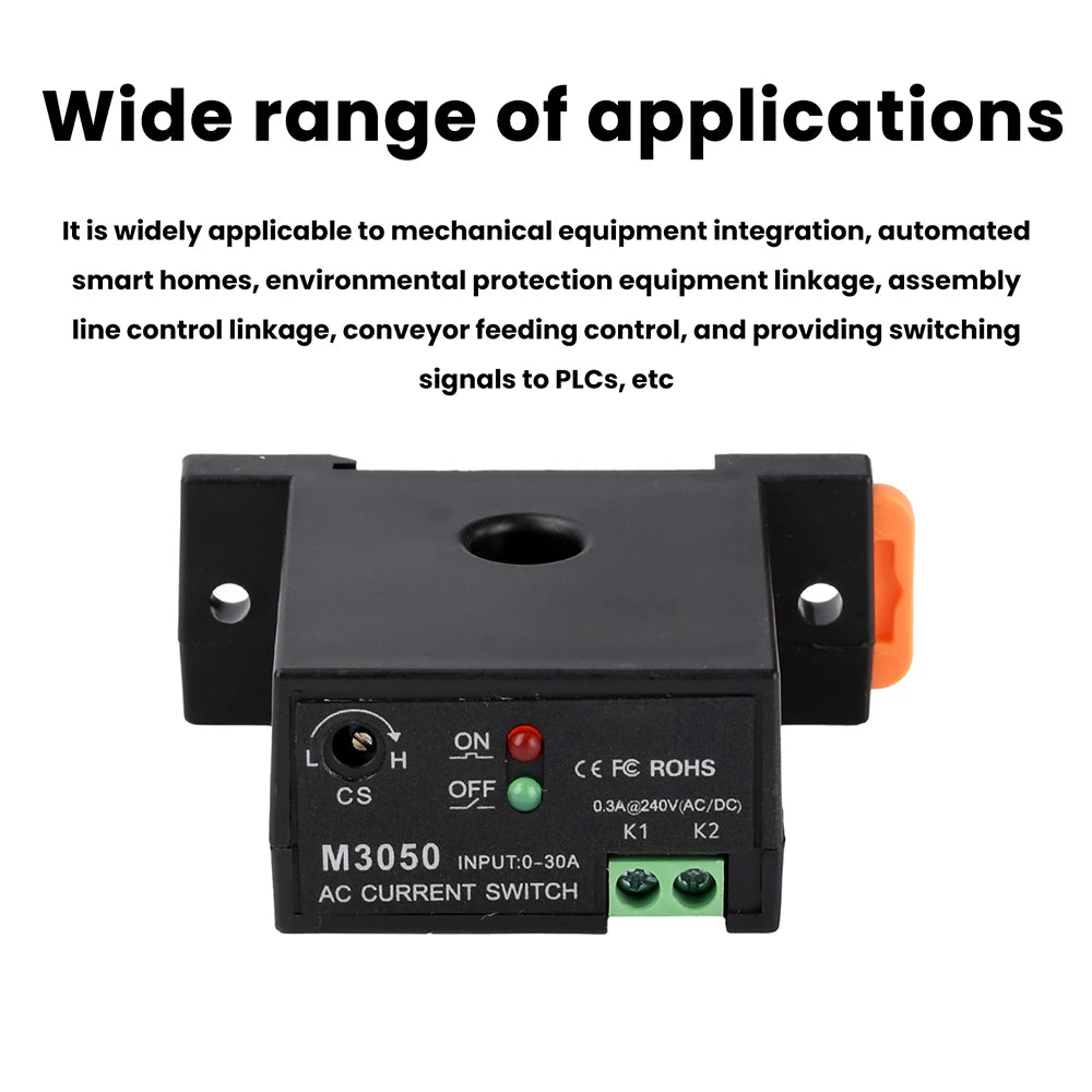 M3050 M3056 M3060 M3066 AC Current Sensing Switch Self-Powered Sensing Switch Induction Relay Power Supply