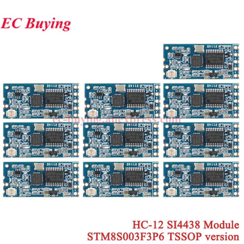 20Pcs/1pc HC-12 433Mhz SI4438 SI4463 Wireless Serial Port Module 1000m UART 3.3V/5V TTL Level With Antenna Bluetooth-compatible