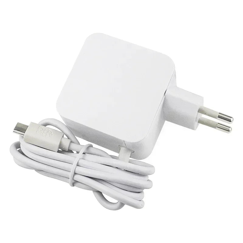 Raspberry Pi 27W USB-C Power Supply White US/EU, Support 5.1V 5A PD Standard