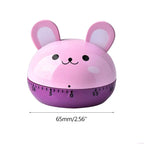 Fashion Design Daily Timer Alarm Clock Cartoon Animal Timer Cooking Timer Animal Counters for Kitchen Timing Tool