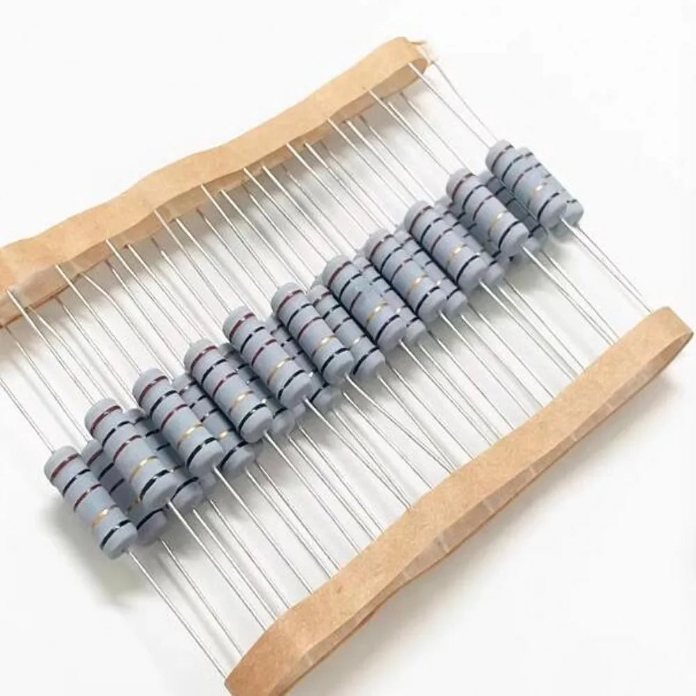 100pcs 1W 5% Wire Wound Resistor Fuse Winding Resistance 0.1R 0.33R 1R 2.2R 3R 4.7R 5.1R 6.8R 10R 22R 68R 100R 200R 510R 0.1 Ohm