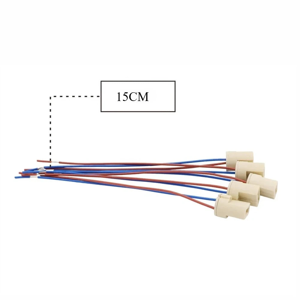 10Pcs G9 Lamp Holder Base Including Cable For Halogen Lamp And LED 250V 2A 500W G9 Ceramic Lamp Holder Lighting Accessories