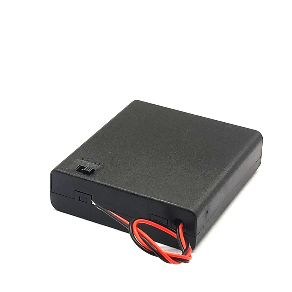 1X 2X 3X 4X AA Power Battery Storage Case Holder Socket DIY UM3 1.5V Dual AA LR6 Container Wt Lead Cables Switch Cover Optional
