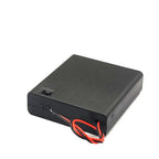 1X 2X 3X 4X AA Power Battery Storage Case Holder Socket DIY UM3 1.5V Dual AA LR6 Container Wt Lead Cables Switch Cover Optional