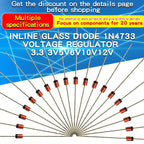 50PCS 1W Zener Diode 1N4727A 3V/ 1N4728A 3.3V/ 1N4729A/3.6V 1N4730A/3.9V 1N4731A/4.3V 1N4732A/4.7V 1N4733A/5.1V 1N4734A/5.6V