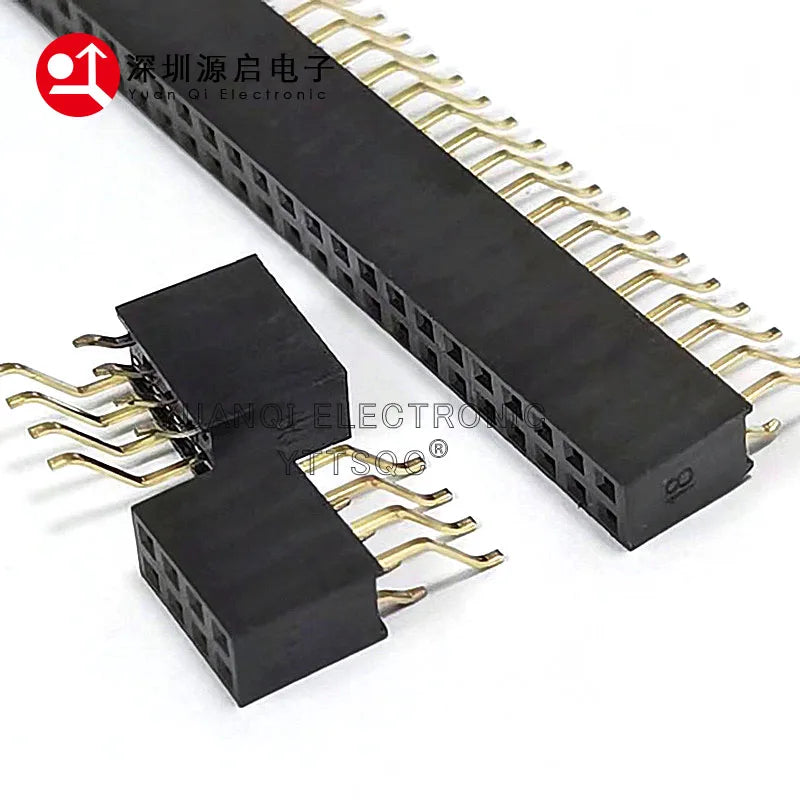 20pcs 0.1" 2.54mm 2x3/4/5/6/8/10/40P Double Row Right Angle SMT/SMD Surface Mount PCB PH8.5 Solder Female PIN Header Connector