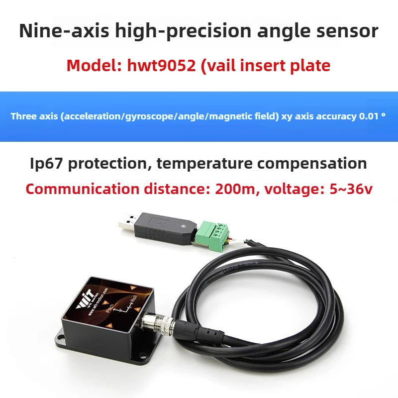 HWT9053 Intelligent High Precision Accelerometer Angle Sensor Gyroscope Magnetic Field Temperature Compensation Inclinometer