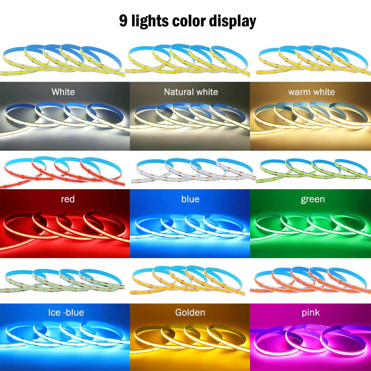 1M-5M USB COB LED Strip Light 5V 320leds/M COB Light Tape TV Mirror Backlight Kitchen Room Night Lighting Red/Blue/Green/White