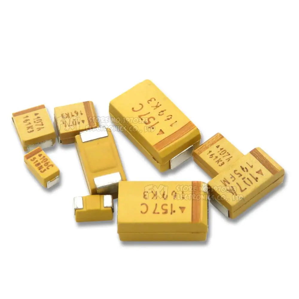 10PCS A B C D Case Tantalum capacitor 6V 10V 16V 25V 35V 50V 0.1UF 1uf 2.2UF 4.7UF 10UF 22UF 33UF 47UF 100UF 220uF 330UF