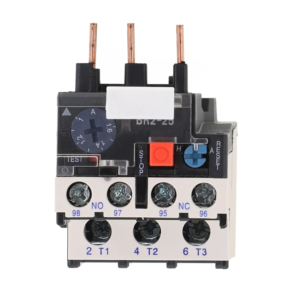 Thermal Overload Motor Relay 3 Phase AC 50Hz/60Hz FR NR2-25 IP20 Plug-in With Indicator Light For CJX2 Series Contactors