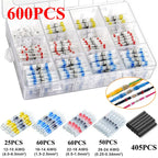 300pcs-800pcs Solder Sealed Wire Connectors Heat Shrink Solder Butt Connectors Solder Connector Kit Automotive Marine Insulation