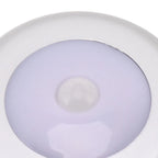 2 Pack Energy Saving Motion Sensor Night Light Battery Powered Small LED Induction Lamp White Light Round Sensing Lamp Drawer