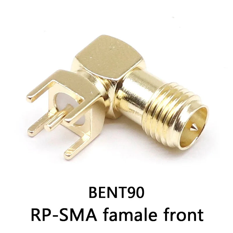 SMA Female Jack Male Plug Adapter Solder Edge PCB Straight Right angle Mount RF Copper Connector Plug Socket