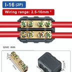 T‑Type Wire Connector ZK Terminal Splitter I-type Brass Clamp Electrical Wire Junction Box for Household Lighting Socket Wiring