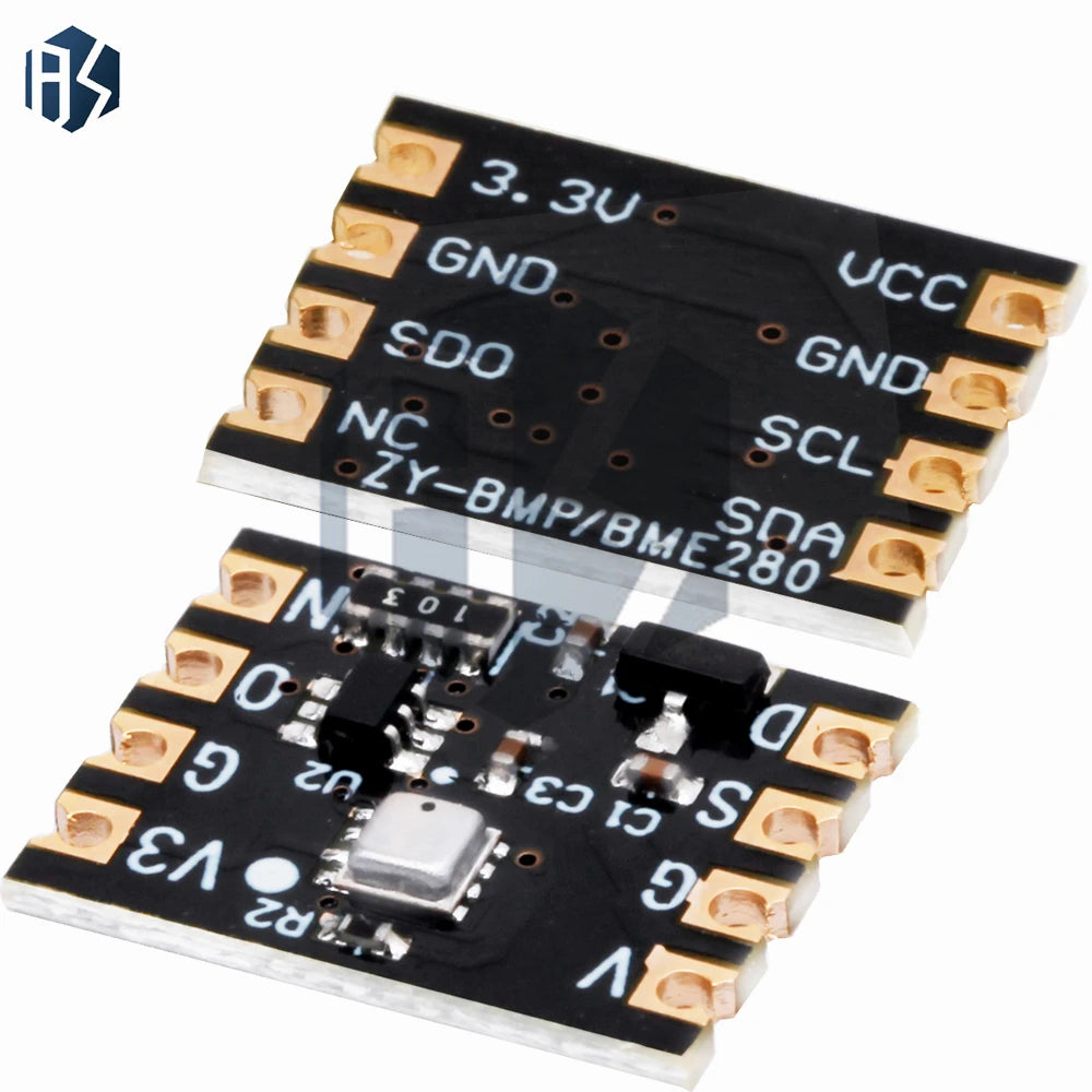 ZY BME280 & BMP280 Atmospheric Pressure Sensor Module - High-Precision Altimeter, for Arduino Compatible (Black PCB)