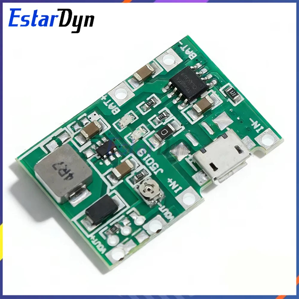 Lithium Li-ion 18650 3.7V 4.2V Battery Charger Board DC-DC Step Up Boost Module TP4056 + MT3608 DIY Kit Parts