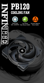 JUMPEAK PB120 120mm Cooling Fan Quiet 4PIN PWM 2000RPM High Performance 12cm Fans For PC Computer Case CPU Cooler Radiator