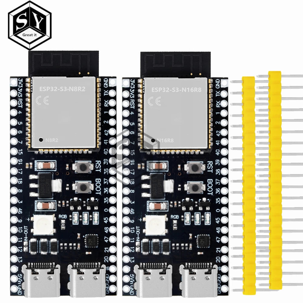 ESP32-S3 WiFi Bluetooth BLE 5.0 Mesh Module ESP32-S3-Dev-Kit-C-1 Development Board Compatible with for Arduino