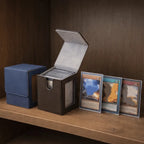 PU Window Collection Box Magnetic Closure Stain-resistant Trading Card Storage Box Moisture-proof with Lid Card Deck Box