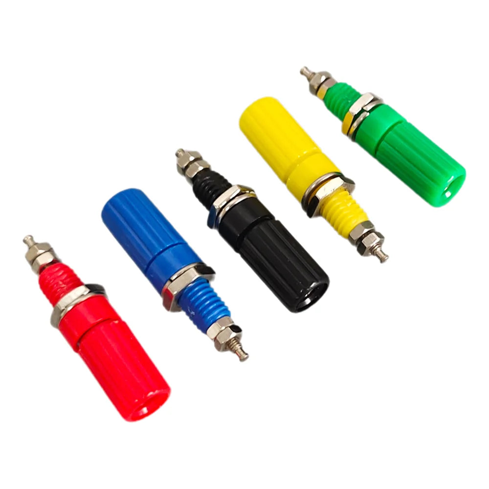 5/10PCS 4mm Banana Socket M3*45 Binding Post Nut Banana Plug Jack Electrical Connector Terminal DIY Parts