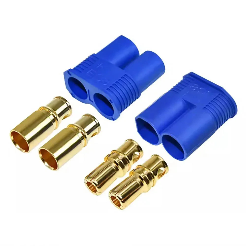5 Pairs EC2/3 EC5 EC8 connector kit male and female Bullet Gold Plated Banana Plug Be used for RC Model Airplane Connector parts