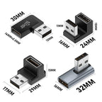 90 Degree USB 3.0 Male to Female Right Angle Extension Adapter USB Upward Elbow Adapter 10Gbps For Laptop PC Connector Converte