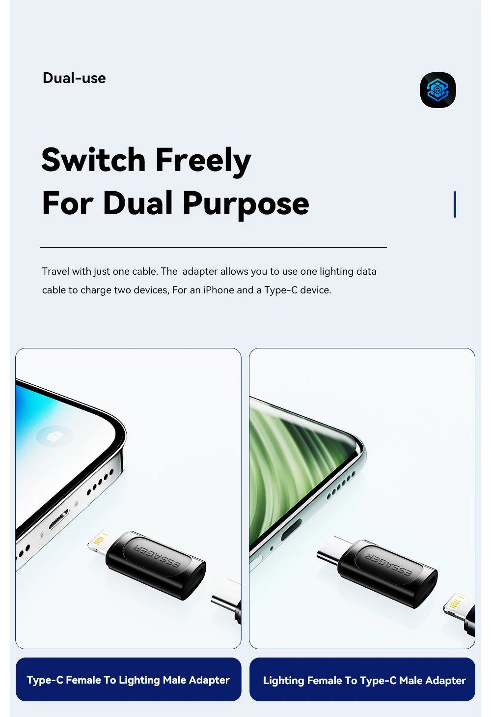 Essager USB C To Lightning Adapter PD 20W Fast Charging OTG USB Type C To Lighting For iPhone 15 14 11 XR Pro Max IOS Converter