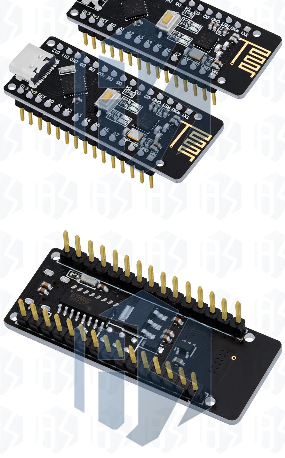 1PCS RF-Nano Nano V3.0, Micro USB Nano Board ATmega328P QFN32 5V 16M CH340, Integrate NRF24l01+2.4G wireless for Arduino