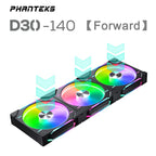 Phanteks D30-140 ARGB Case Fan 140mm CPU Cooling Fan 4PIN PWM Air Cooler Fans Wireless Splicing Computer Heat Dissipation Fan