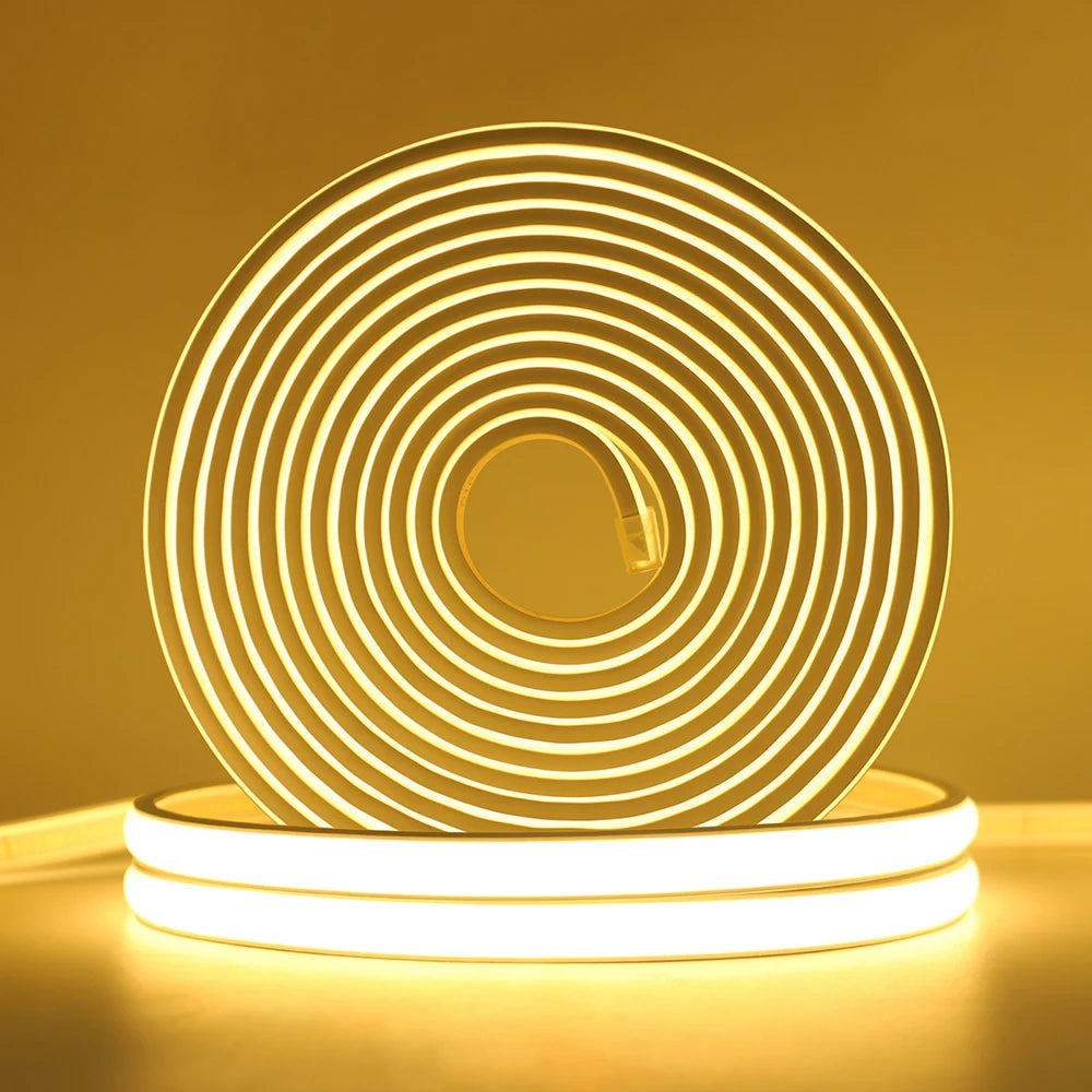 IP68 Waterproof Flexible Neon Rope Light USB COB LED Strip 5V ON OFF Switch 320 LEDs/m Natural Warm White 0.5m 1m 2m 3m 4mm 5m