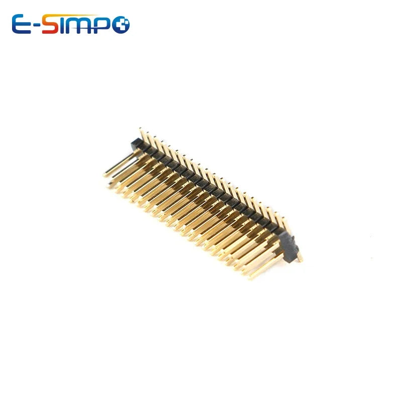 100pcs 1.27mm SMT Header Double Row SMD 2X3/4/5/10/20/25/40/50P Single Plastic Gold-plated B=4.3mm PCB Male Pin Header Connector