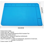 S-160 TE-509/502/508/610 LW-M3/M4 Soldering Mat ESD Antistatic 500 ° Heat Resistant Insulation Work Mat Silicone Repair Pad