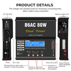 IMAX B6AC 80W RC Charger B6 AC 6A Balance Charger with Digital LCD Screen Li-ion LiFe Nimh Nicd PB Lipo Battery Discharger