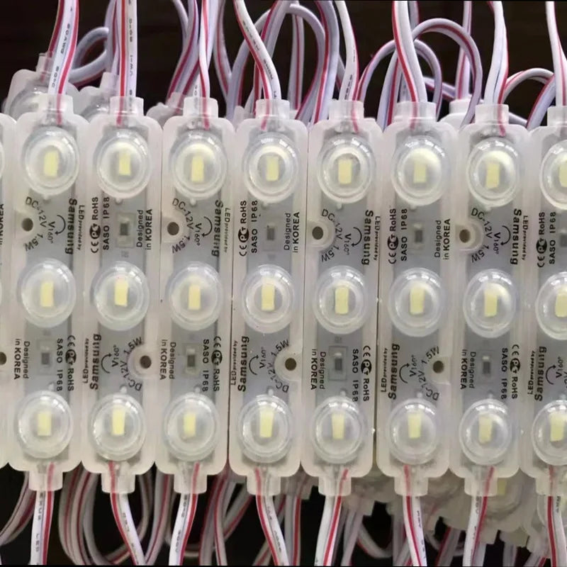 10pcs DC12V 5730 3 LED Module Light Injection Waterproof IP68 Cool / Warm White for Advertisement Shop Signboard Lighting Decor