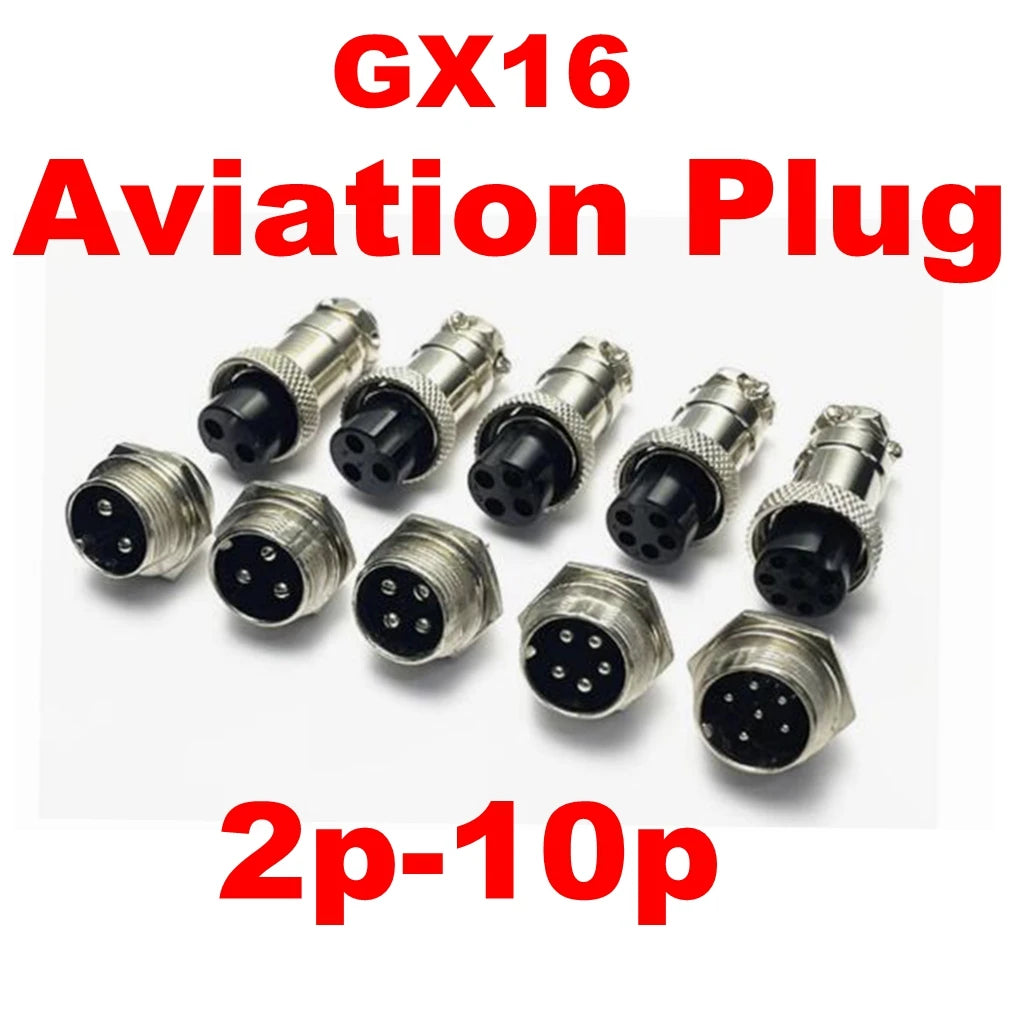 5/8" GX16-2/3/4/5/6/7/8/9/10 Pin Male Female 16mm Wire M16 GX16 Circular Aviation Connector Socket Plug Wire Panel Connector