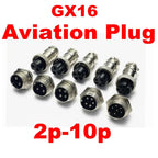 5/8" GX16-2/3/4/5/6/7/8/9/10 Pin Male Female 16mm Wire M16 GX16 Circular Aviation Connector Socket Plug Wire Panel Connector