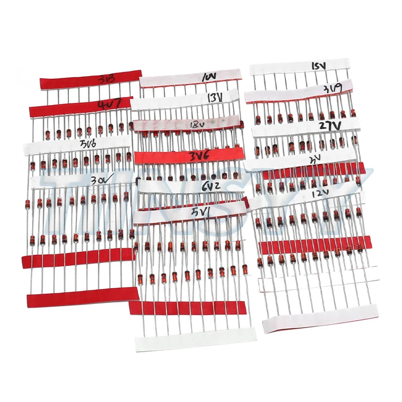 15values*10pcs=150PCS 1W Zener Diode Kit DO-41 3V-30V Component DIY Kit New and